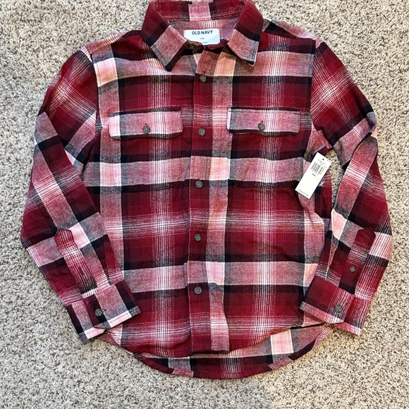 Old Navy Other - NWT Old Navy Boys size 8 Red and Black Flannel Shirt